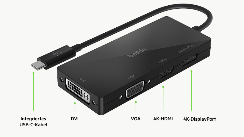 Belkin Videoadapter - 24 pin USB-C männlich zu HD-15 (VGA)