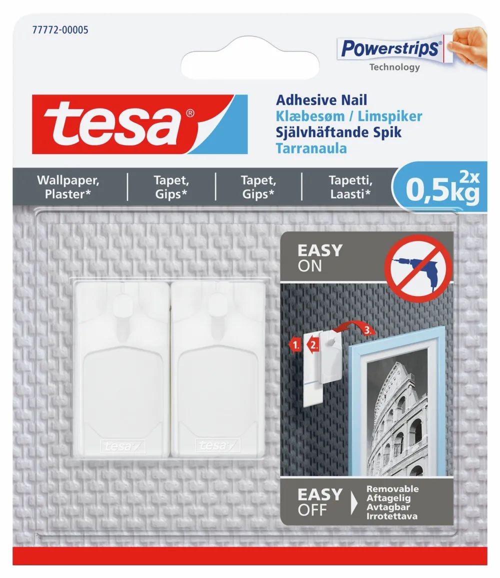 tesa® Powerstrips® Large – starke Klebestreifen – rückstandsfrei ablösbar – weiß – 6 Stück