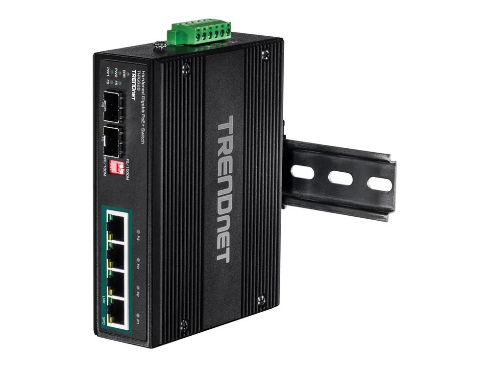 TRENDnet TI-PG62B - Switch - unmanaged - 4 x 10/100/1000 (PoE+)