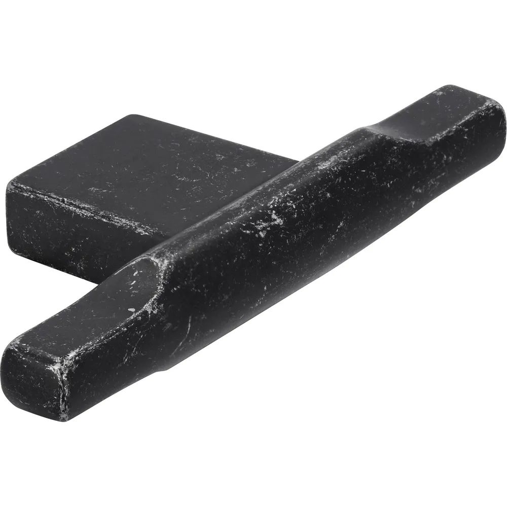 Siro Möbelknopf Baton, Breite 70 mm, Zinkdruckguss eisenfärbig matt getrommelt