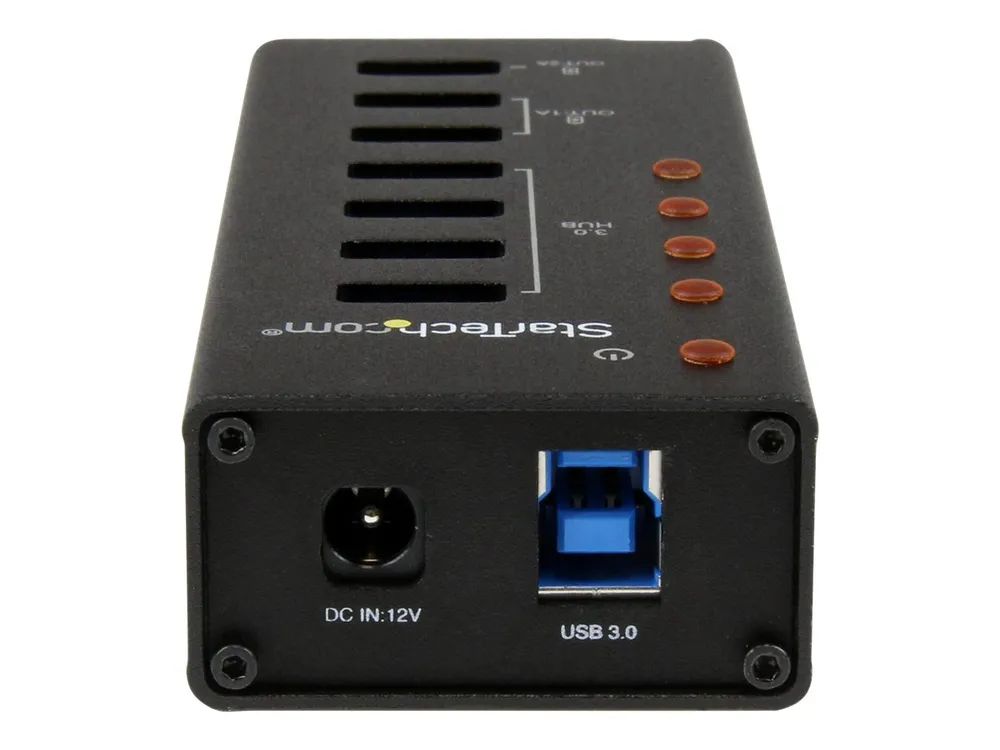 StarTech.com 4 Port USB 3.0 Hub plus 3 Ladeanschlüsse (2x 1A & 1x 2A)