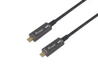 Equip USB-C Aktives optisches Kabel - M/M - 10m - PD 60W - 4K/60Hz - 10Gbps - Video+Data+PD - 10 m - USB C - USB C - USB 3.2 Gen 2 (3.1 Gen 2) - 10 Gbit/s - Schwarz
