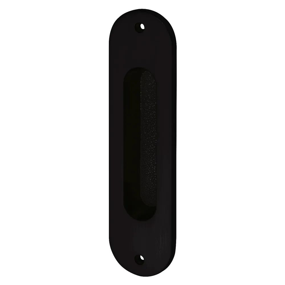 MARCHESI Schiebetürmuschel oval 38 x 152 mm Messing schwarz