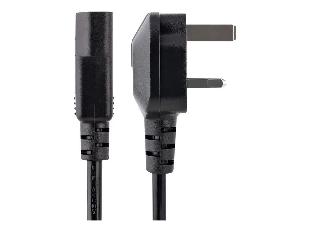 StarTech.com 1,8 m GB Computer Stromkabel, 18AWG, BS 1363 auf C13, 10A 250V, Schwarzes Ersatz-AC Stromkabel, Kaltgerätekabel / UK Stromkabel, PC Stromkabel, Fernsehgerät/Monitor Stromkabel (PXT101UK)