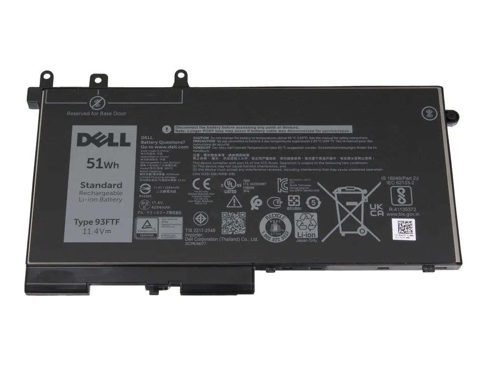 Dell Battery 51WHR 3 Cell Lithium Ion - Batterie - 4.250 mAh
