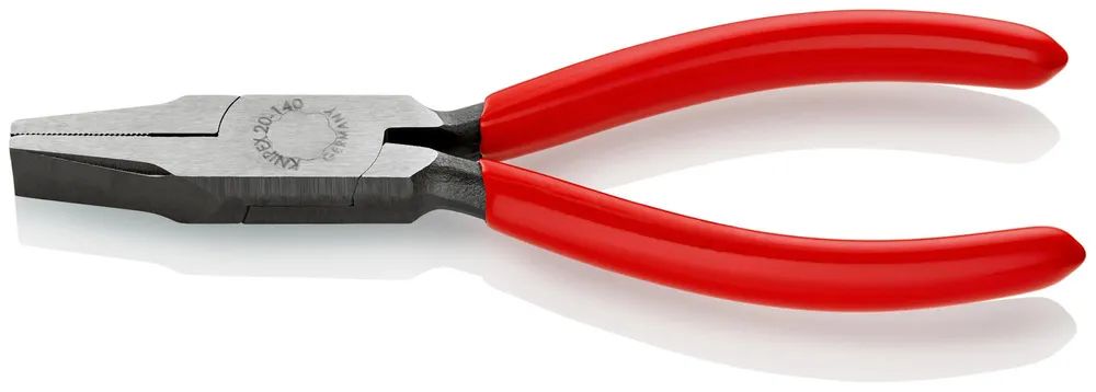 KNIPEX Flachzange mit Kunststoff überzogen schwarz atramentiert 140 mm