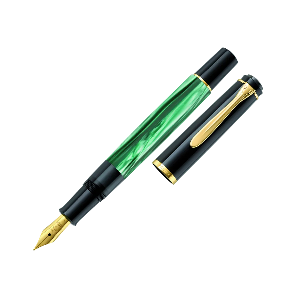 Pelikan Füllhalter Classic 200 Grün-Marmoriert EF im Etui