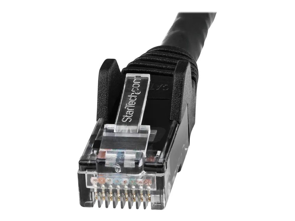 StarTech.com 10m Netzwerkkabel CAT6 - LSZH(weniger Rauch, Halogenfrei) - 10Gbit 650MHz 100W POE RJ45 U/UTP LAN-Patch Kabel - Schwarz, ETL Zertifizierung, 24AWG, Installationskabel (N6LPATCH10MBK)