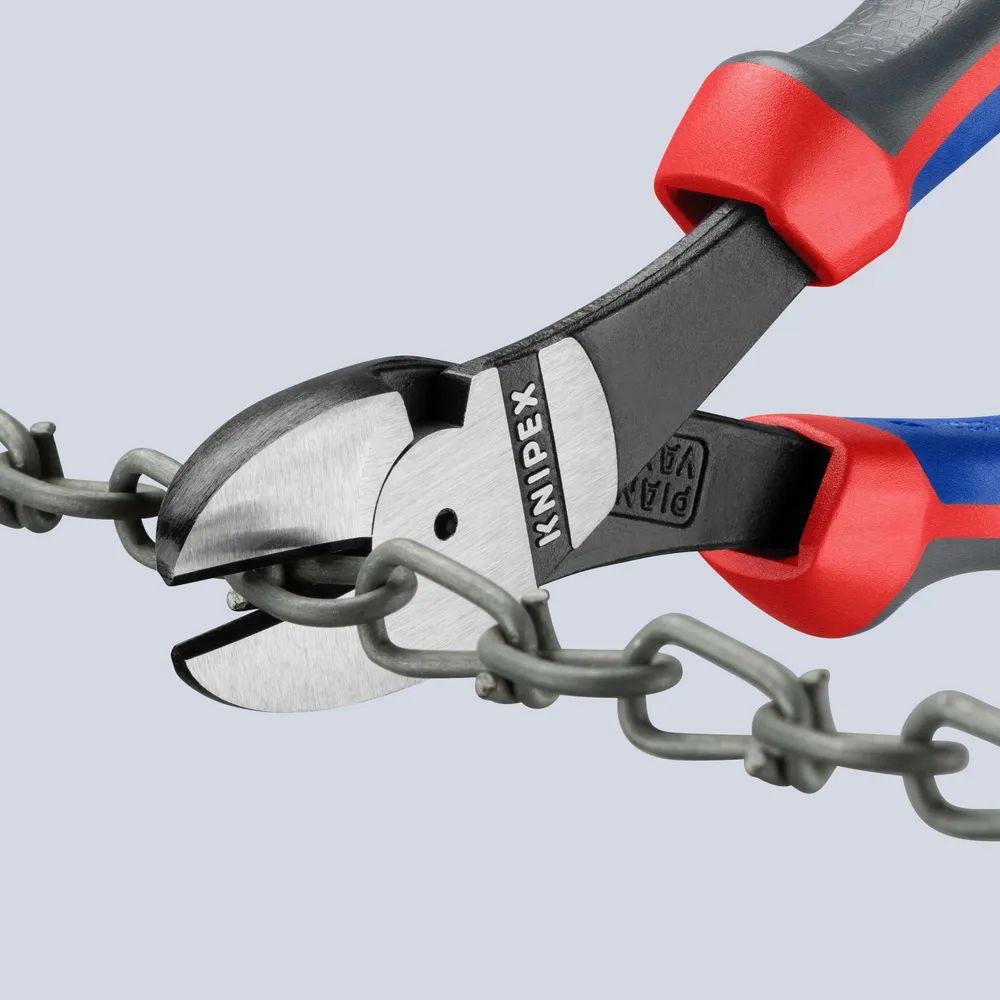 KNIPEX Kraft-Seitenschneider mit Comfort-Griffen schwarz atramentiert 180 mm