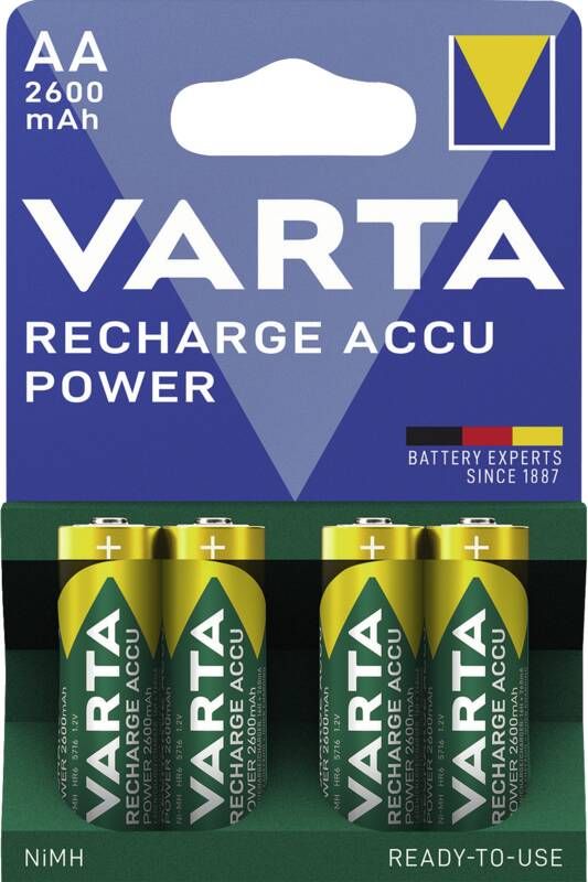 Varta 5716 Recharge Accu Power Mignon 2600mAh 4er Blister