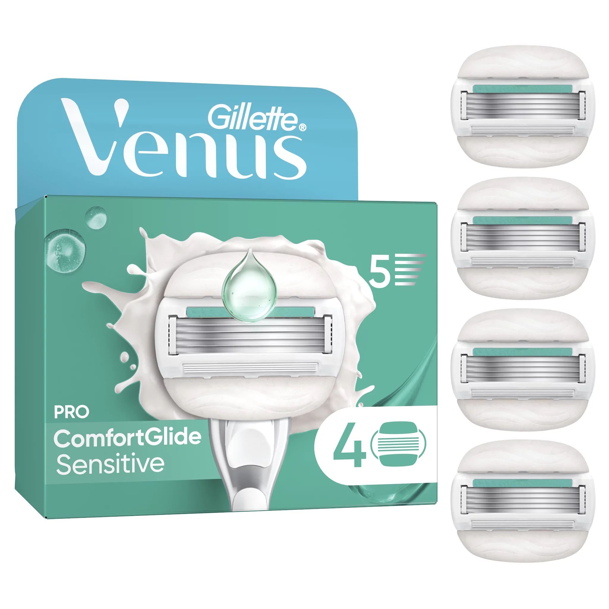 Gillette Venus Pro Comfortglide Sensitive Systemklingen 4er