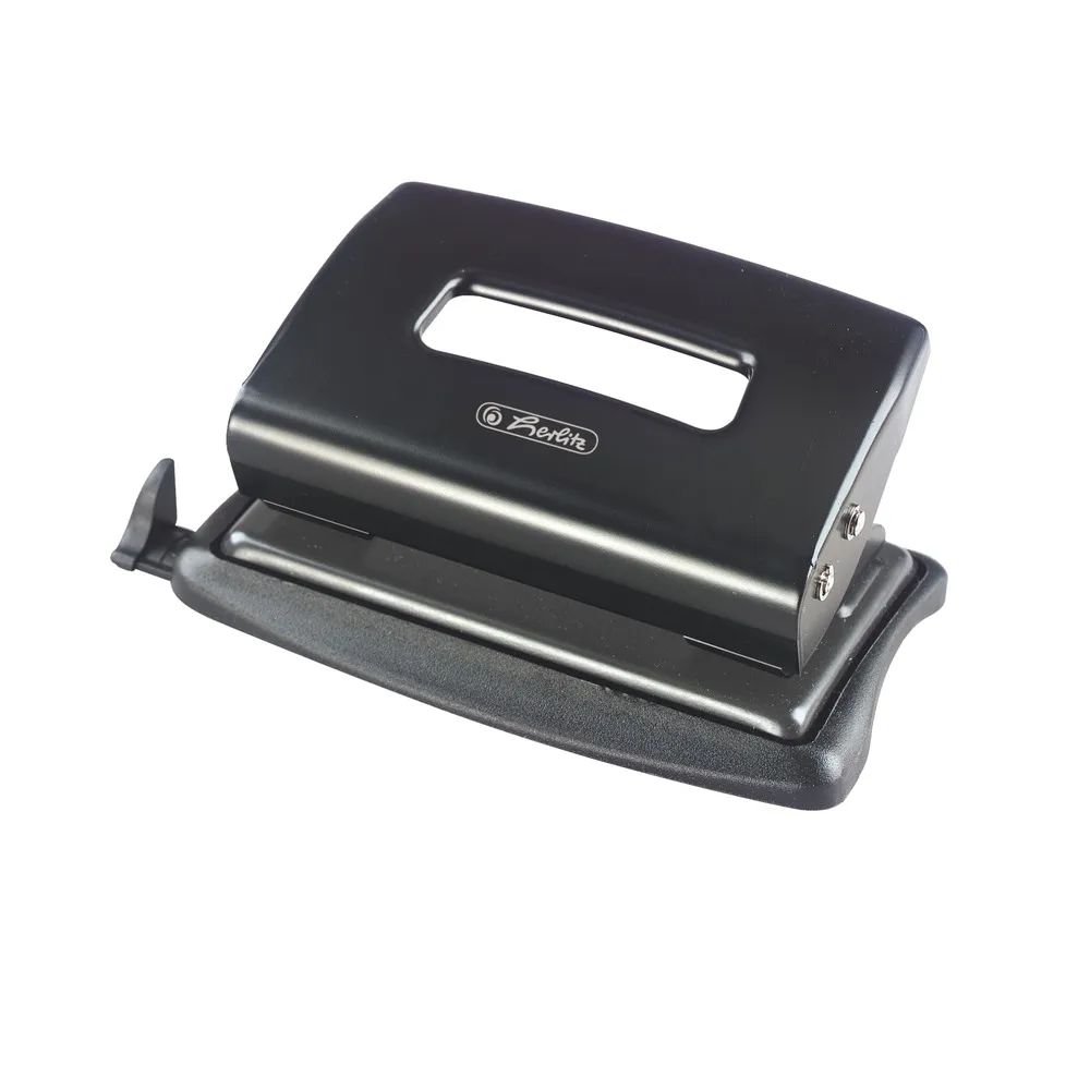 herlitz Locher (Büro) 1,2mm schwarz metall mit Anschlagschiene
