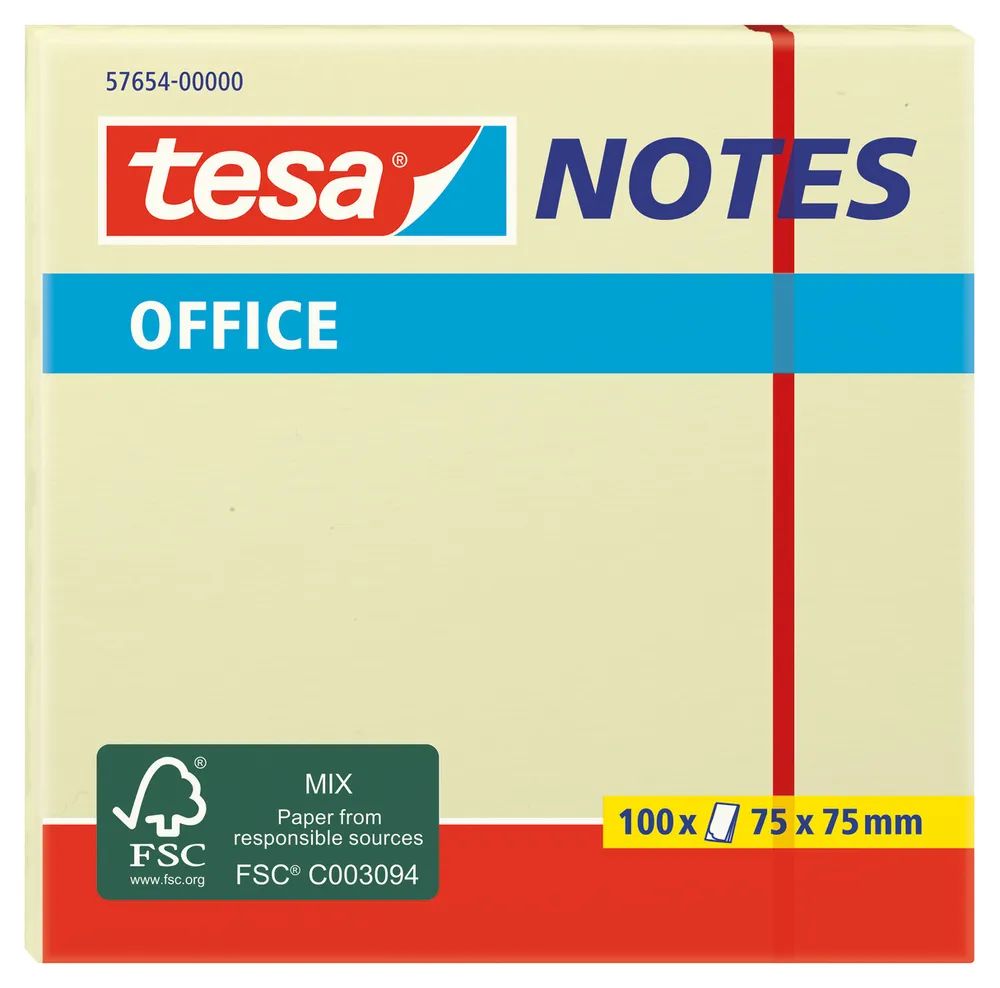 Tesa 57654 - Quadratisch - Gelb - 75 mm - 75 mm