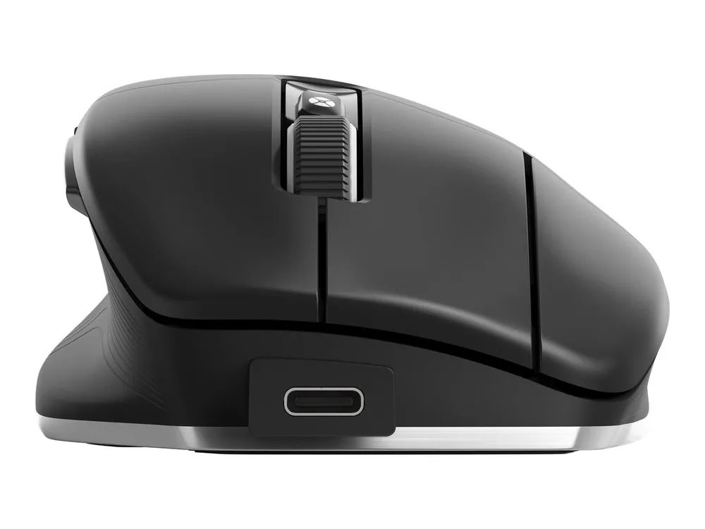3Dconnexion CadMouse Pro Wireless Left - Maus - ergonomisch - Für Linkshänder - 7 Tasten - kabellos - Bluetooth, 2.4 GHz, USB-C - kabelloser Empfänger (USB)