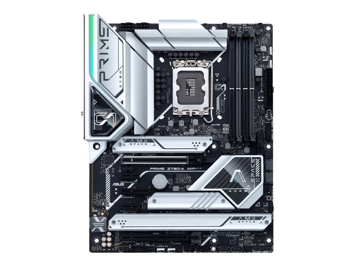 ASUS Prime Z790-A WIFI - Motherboard - ATX - LGA1700-Sockel - Z790 Chipsatz - USB-C 3.2 Gen 2x2, USB-C 3.2 Gen2, USB 3.2 Gen 1, USB 3.2 Gen 2 - 2.5 Gigabit LAN, Wi-Fi 6, Bluetooth - Onboard-Grafik (CPU erforderlich)