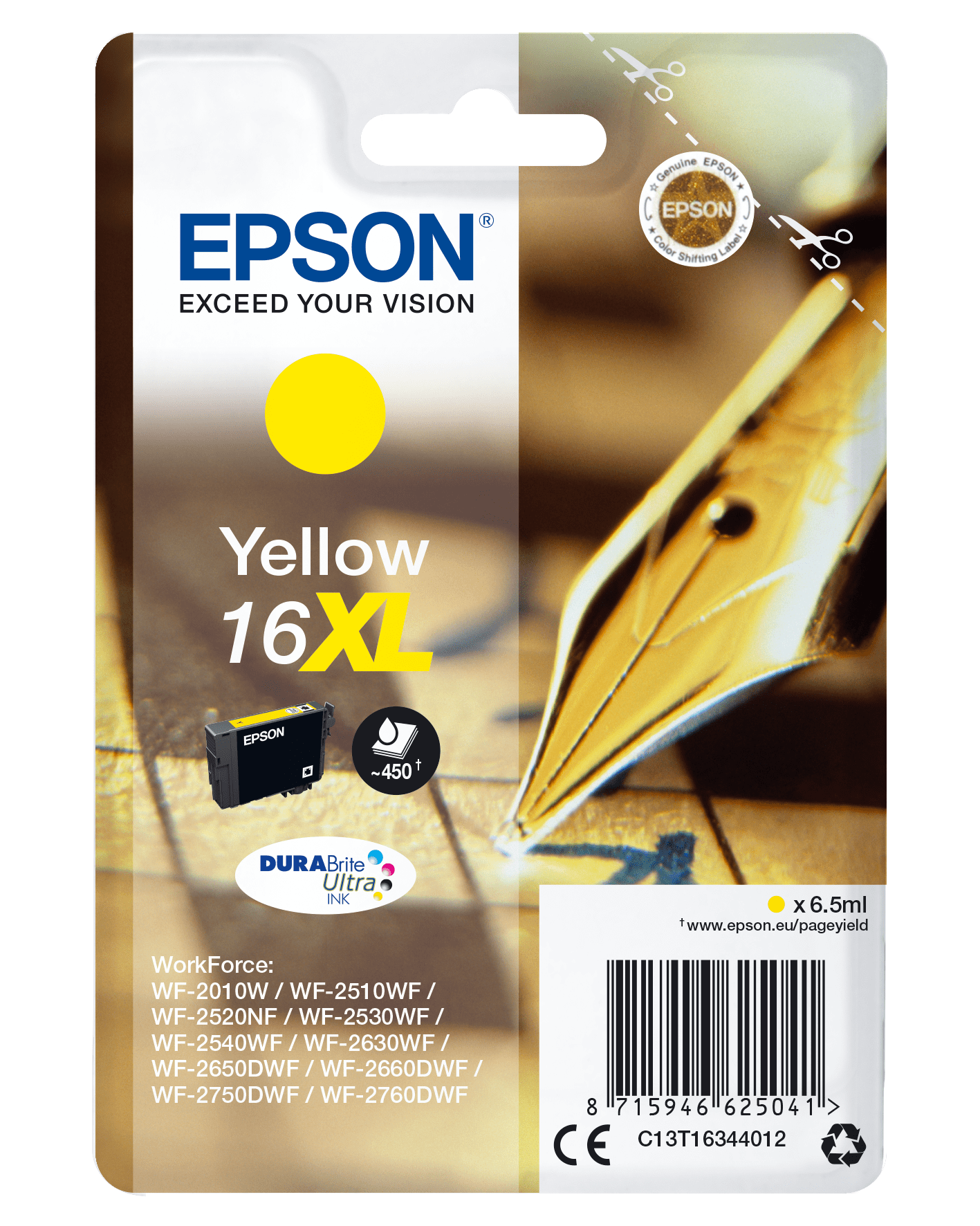 Epson 16 Tinte Füller Single, XL, gelb