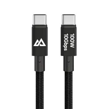 Black Rock Ladekabel, USB-C - USB-C, 100 W, 10 Gbit/s, 1,2 m, Schwarz