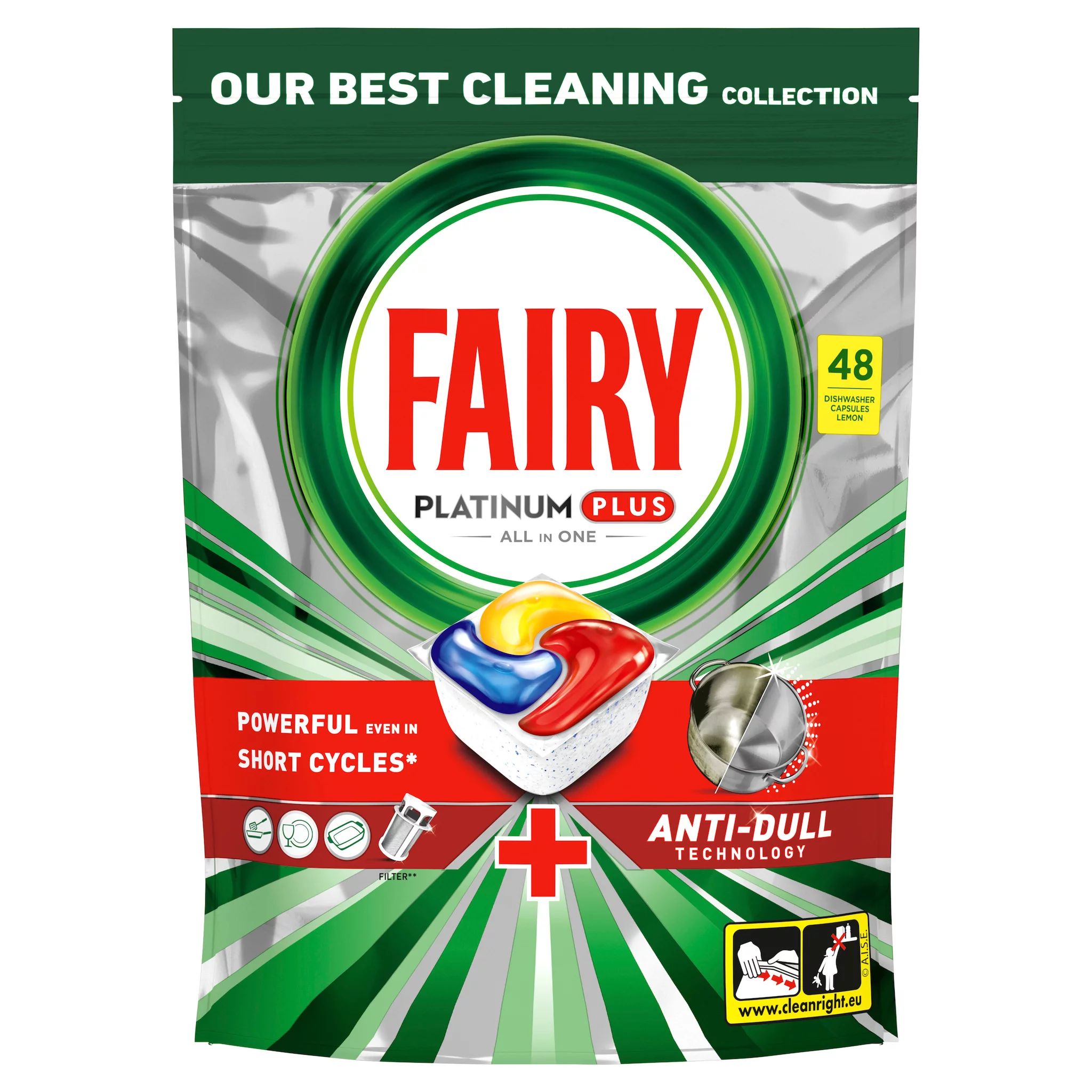 Fairy Tabs Platinum Plus Zitrone, 48 Stk.