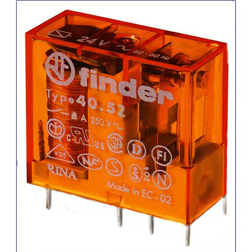 Finder STECK-PRINTRELAIS 2W 8A 24VAC / FINDER 40.52.8.024.0000