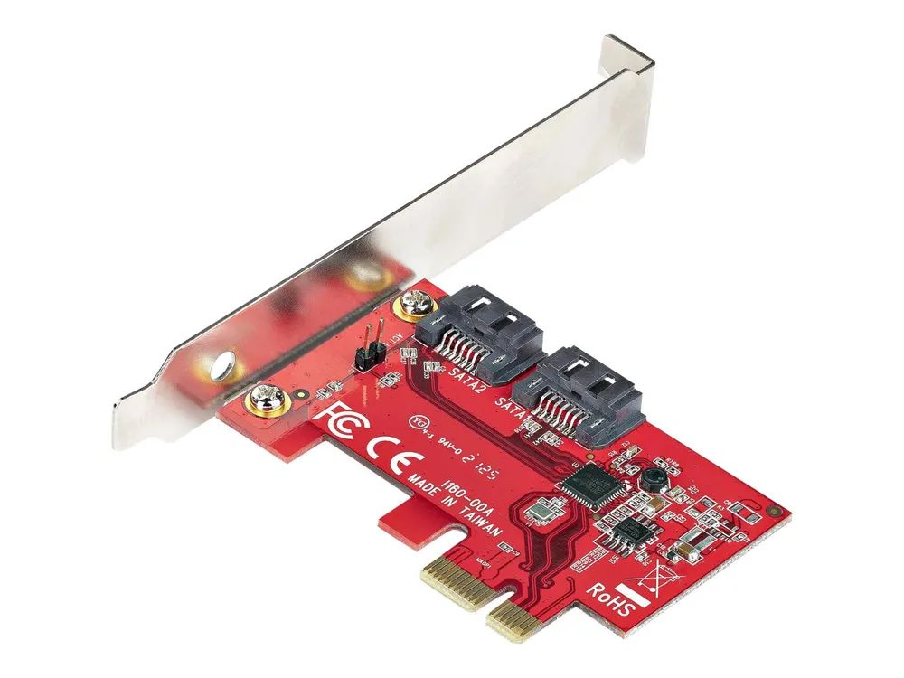 StarTech.com PCIe SATA Controller Karte - 2 Port SATA 3 Erweiterungskarte/Kontroller - 6Gbit/s - Voll/Halb Profil Blende - PCI Express Festplatten/SSD kontroller/Adapter (2P6G-PCIE-SATA-CARD)