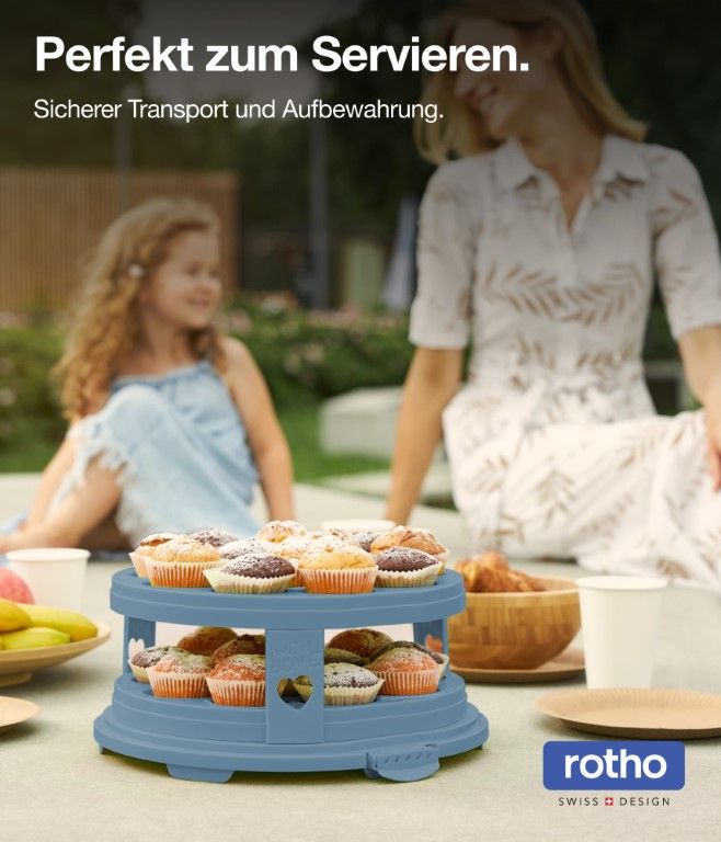 Rotho Tortenglocke XL 26 cm mit Trays FRESH