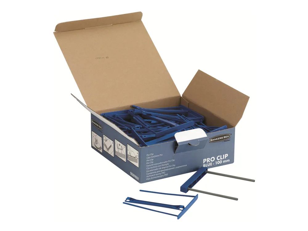 Fellowes Bankers Box Pro Clip - Clip-Befestigungsmechanismus - Blau (Packung mit 50)