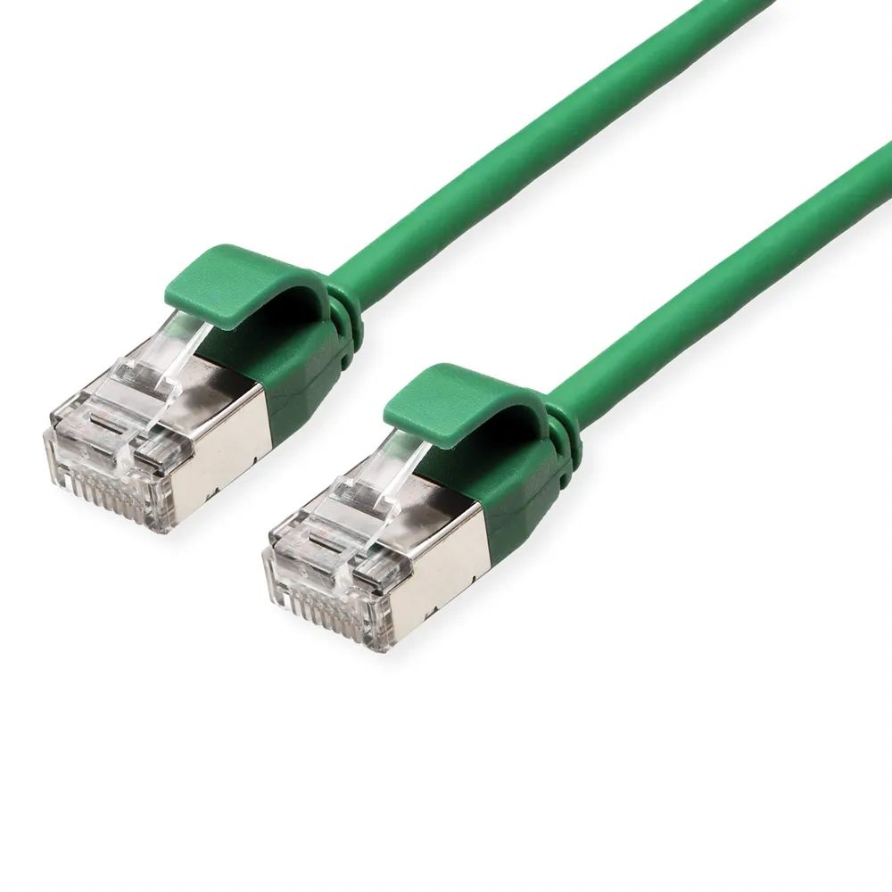 ROLINE U/FTP DataCenter Patchkabel Cat.6A (Class EA), LSOH, slim, grün, 1 m