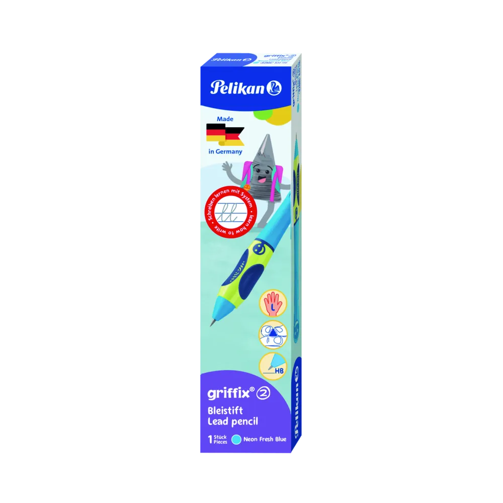 Pelikan griffix® Bleistift für Linkshänder, Neon Fresh Blue