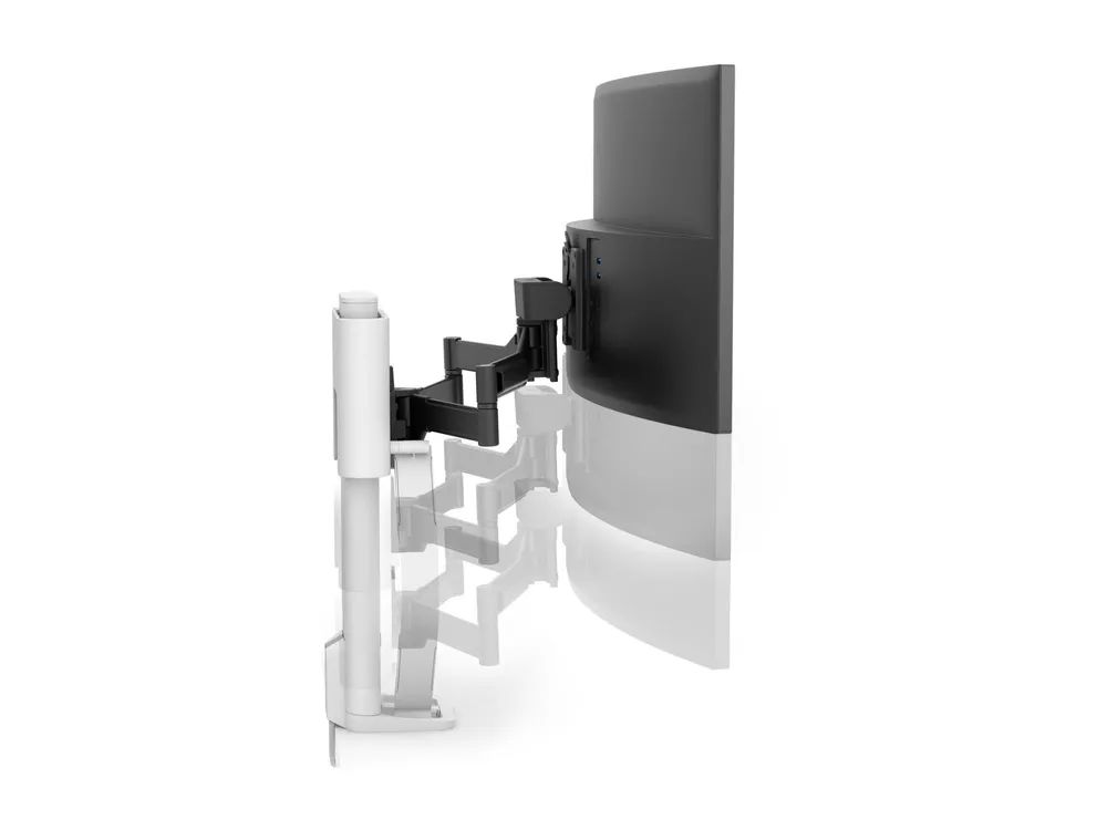 Ergotron TRACE - Befestigungskit (Spannbefestigung für Tisch, Pivot, Basis, VESA-Abstandshalter, Hubsäule, Verlängerungsarm) - Konstante Krafttechnologie - für LCD-Display - Schneeweiß - Bildschirmgröße: up to 96.5 cm (up to 38")