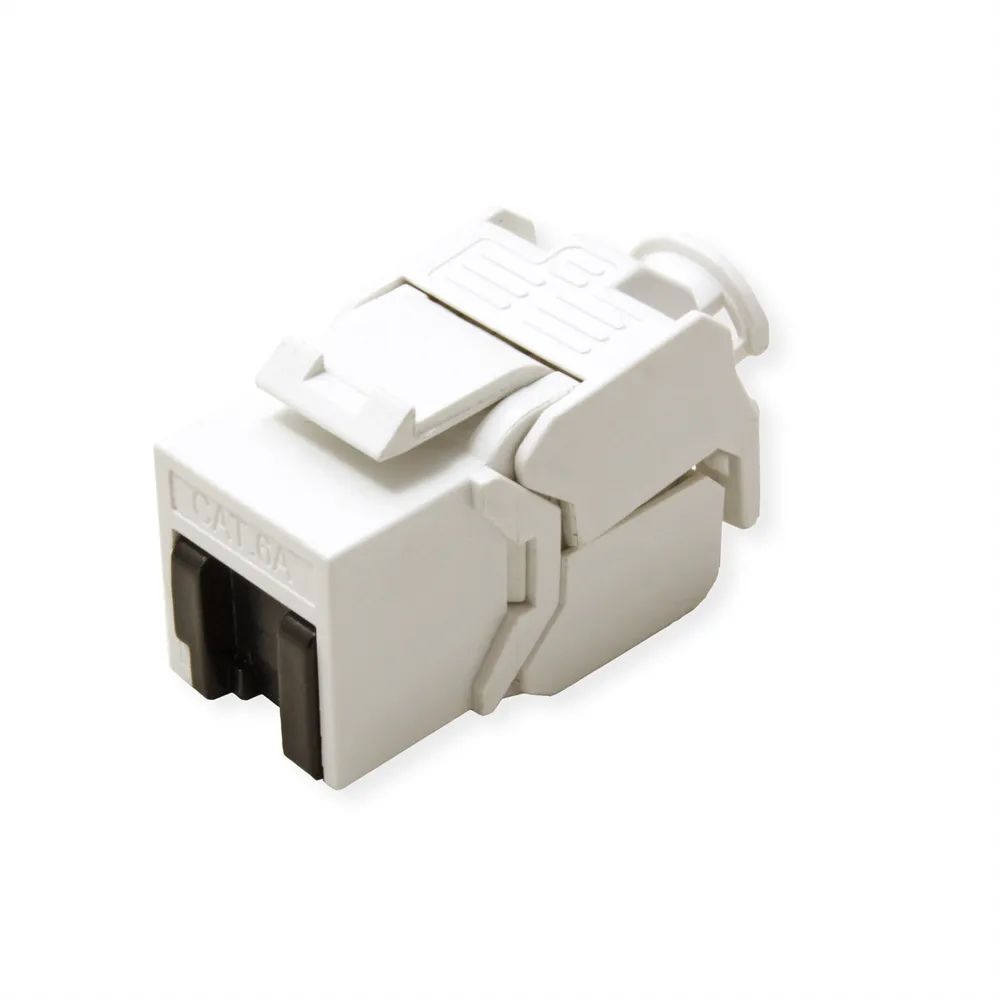 VALUE Cat.6A (Class EA) Keystone, RJ-45, ungeschirmt, werkzeuglos, weiß