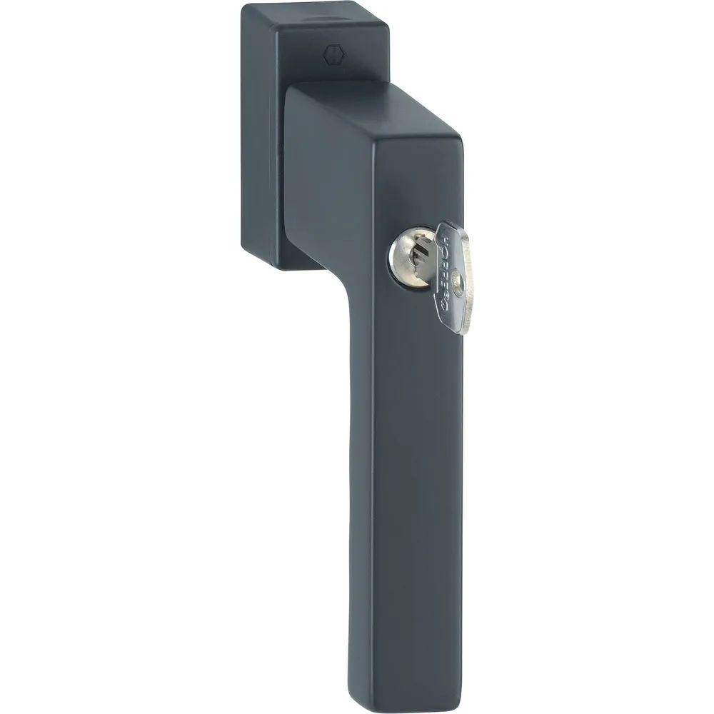 HOPPE Fenstergriff TOULON Sperrzylinder Secustik, VK 32-42 mm, schwarz matt