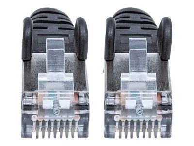 Intellinet Network Patch Cable, Cat7 Cable/Cat6A Plugs, 0.25m, Black, Copper, S/FTP, LSOH / LSZH, PVC, RJ45, Gold Plated Contacts, Snagless, Booted, Lifetime Warranty, Polybag - Patch-Kabel - RJ-45 (M)