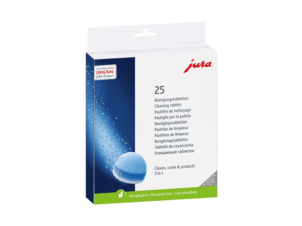 Jura 3-Phasen-Reinigungstabletten, 25er Blister