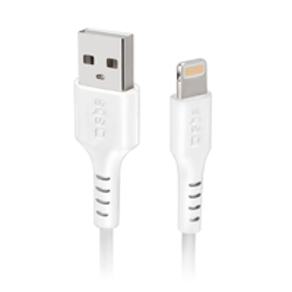 SBS TECABLEUSBIP5389W - 3 m - Lightning - USB A - Männlich - Männlich - Weiß