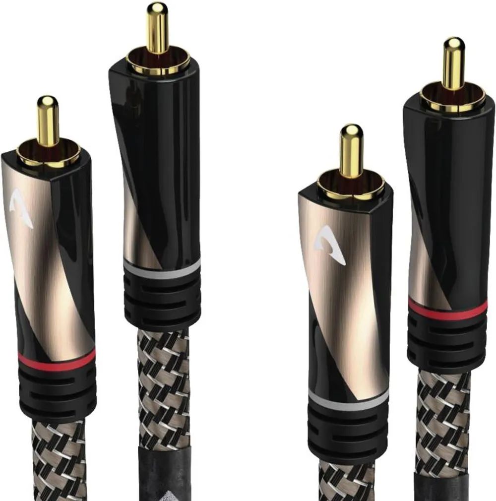 Avinity Audio-Kabel, 2 Cinch-Stecker - 2 Cinch-Stecker, Gewebe, vergoldet, 2 m