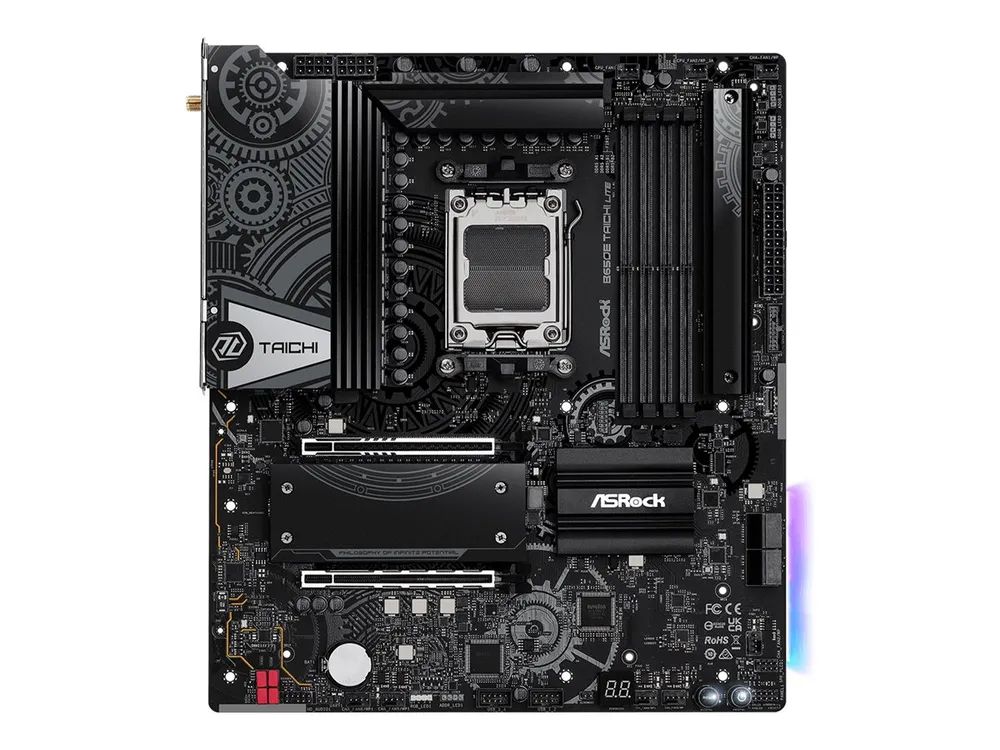 ASRock B650E TAICHI LITE - Motherboard - E-ATX - Socket AM5 - AMD B650 Chipsatz - USB4, USB-C 3.2 Gen 2x2, USB 3.2 Gen 2, USB 3.2 Gen 1 - 2.5 Gigabit LAN, Wi-Fi 6E, Bluetooth - Onboard-Grafik (CPU erforderlich)