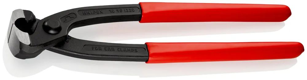 KNIPEX Ohrklemmenzange mit Kunststoff überzogen schwarz atramentiert 220 mm