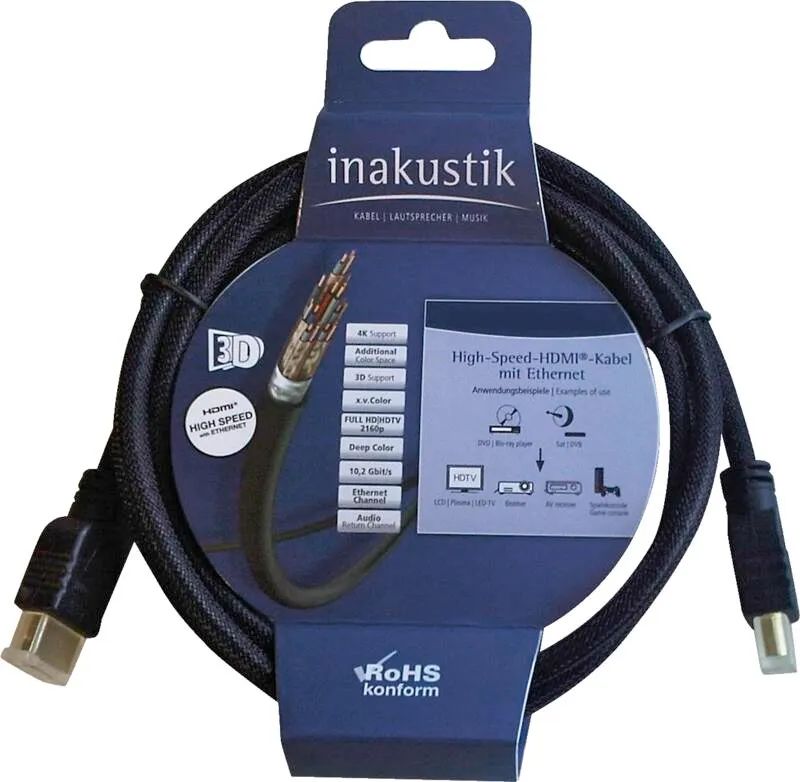 Inakustik HDMI-Kabel High Speed HDMI-Kabel Kabel 1,5 m