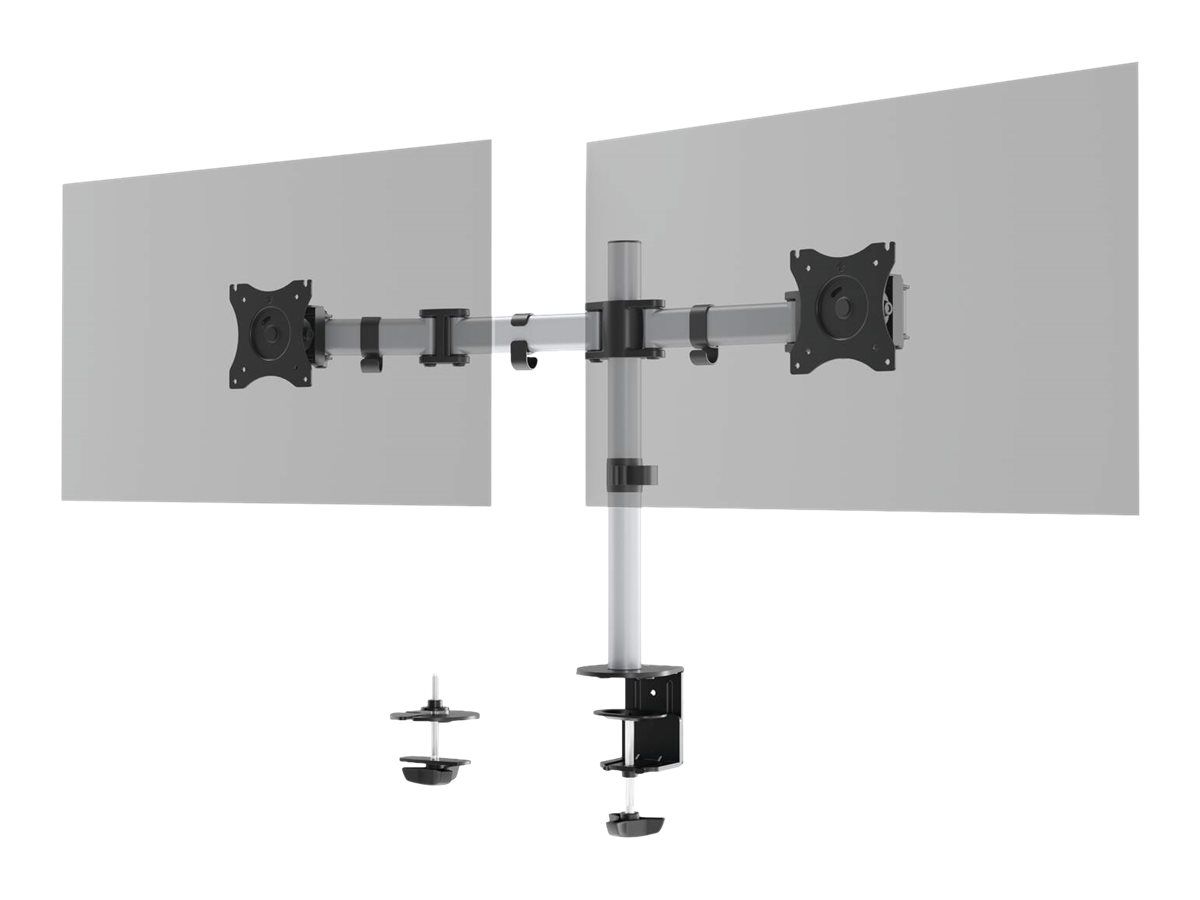Durable SELECT - Befestigungskit (Gelenkarm, Klammer, Spalte, Schraubmontage) - für 2 LCD-Displays - Kunststoff, Aluminium, Stahl - Silber - Bildschirmgröße: 33-68.6 cm (13"-27")