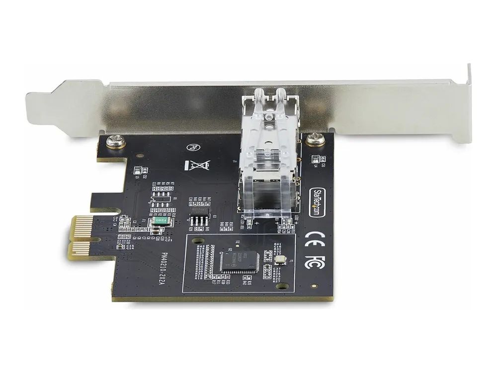 StarTech.com 1-Port GbE SFP Network Card, PCIe 2.1 x1, Intel I210-IS, 1GbE Controller, 1000BASE Copper/Fiber Optic, Single-Port Gigabit Ethernet NIC, Desktop/Server Backplanes - Windows and Linux Compatible (P011GI-NETWORK-CARD)