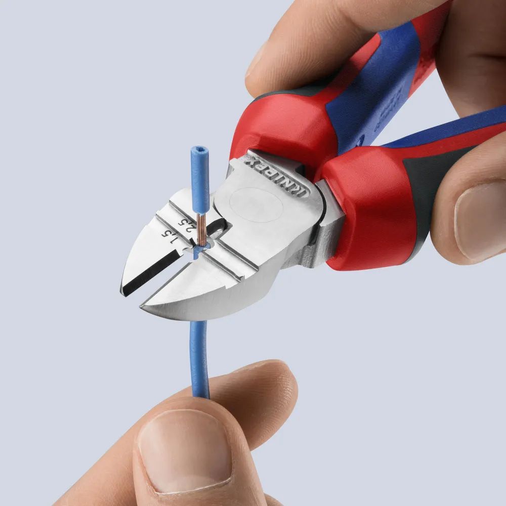 KNIPEX Abisolier-Seitenschneider mit Comfort-Griffen verchromt 160 mm