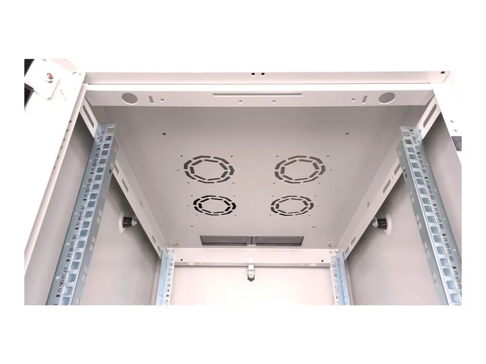 ROLINE Basic - Schrank Netzwerkschrank - Glas Tür, 600x800 BxT - RAL 7035, Hellgrau - 22U - 48.3 cm (19")