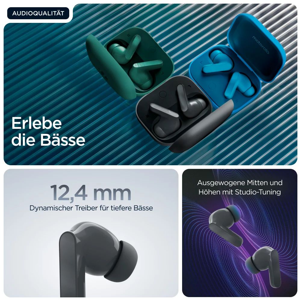 Motorola Moto Buds Bass Pantone, Dark Shadow