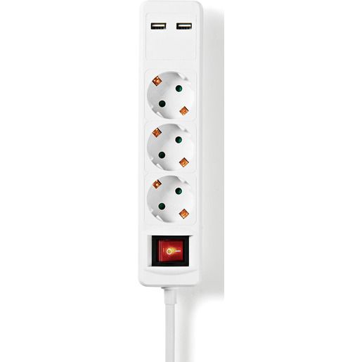 Nedis TISCHVERTEILER 3-FACH 1,5M / NEDIS EXSO315UFSWT 2XUSB EXSO315UFSWT
