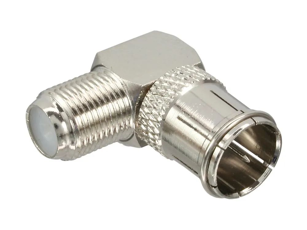 InLine Adapter F-Quick-Stecker (SAT) auf F-Buchse (SAT) - gewinkelt