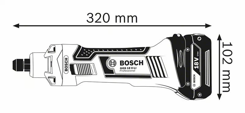 Bosch Professional GGS 18V-LI AkkuGeradschleifer 1