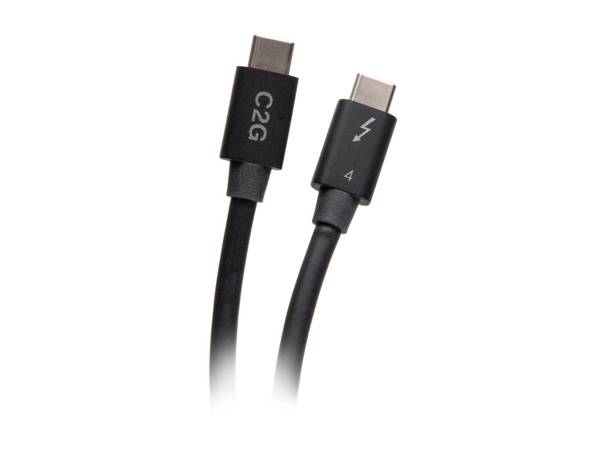 C2G 2.5ft Thunderbolt 4 USB C Cable - USB C to USB C - 40Gbps - M/M - Thunderbolt-Kabel - 24 pin USB-C (M)