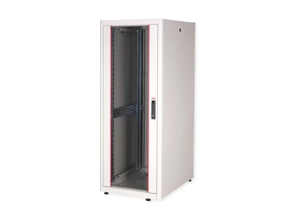 ROLINE Basic - Schrank Netzwerkschrank - Glas Tür, 600x800 BxT - RAL 7035, Hellgrau - 32U - 48.3 cm (19")