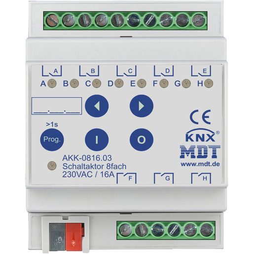 MDT SCHALTAKTOR 8F KOMP. 16A 230V / AKK-0816.03
