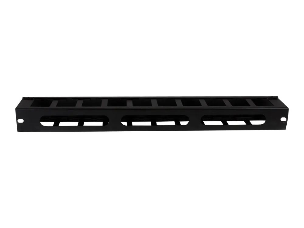 StarTech.com 1 HE 19 Rangierpanel / Kabelordner Kabelmanagement mit Abdeckung - Server Finger Kabelkanal - Kabelführungsplatte für Schaltschrank - 1U - 48.3 cm (19")